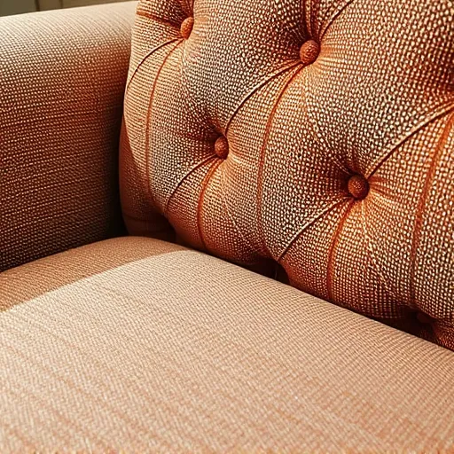 Create a visually appealing image representing the essence of sofa repair services at 'Divan Fix in Ar Rifa ash Shamali'. The image should capture a close-up view of beautifully reupholstered sofa fabric, demonstrating texture and color variety. This image can serve as an alt description to highlight the quality of upholstery services. Divan Fix in Ar Rifa ash Shamali Sofa Repair Bahrain