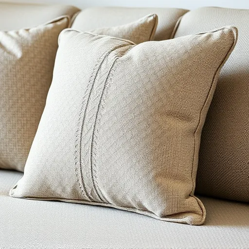 Sofa Repair in Al Hujayr Design an image showing a close-up of a beautifully upholstered sofa cushion, highlighting the fabric texture and stitching details. The background should be neutral and blurred to emphasize the cushion, making it suitable for alt description use. Sofa Repair in Al Hujayr Sofa Repair Bahrain