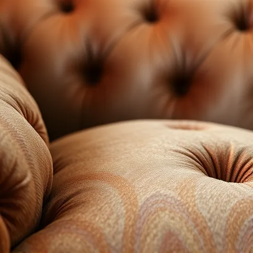 Generate an artistic image of a close-up of luxurious sofa fabric, focusing on texture and color variations, suitable for use as an alt description for a sofa repair service. Sofa Repair in Al Quful Sofa Repair Bahrain