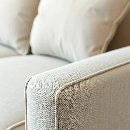 Design a subtle, transparent image that highlights the craftsmanship of sofa upholstery, featuring close-up details of fabric textures and stitching, suitable for use as an alt description. Sofa Service in Muharraq Sofa Repair Bahrain