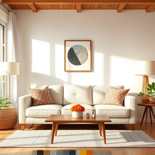 Design a transparent image of a cozy living room featuring a freshly upholstered sofa. The scene should be warm and inviting, showcasing various upholstery fabrics and colors. The image should capture the essence of home comfort, making it ideal for use as an alt description. Sofa Upholstery in Ad Dayr Sofa Repair Bahrain