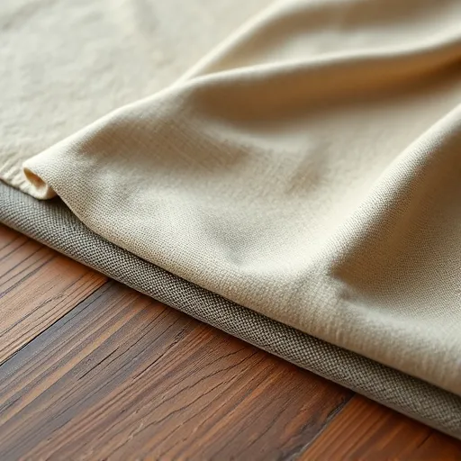 Generate a subtle, elegant image of a close-up view of various upholstery fabrics laid out on a wooden table. The fabrics should display a range of textures and colors that reflect the variety offered in sofa upholstery, perfect for use as an alt description. Sofa Upholstery in Rayya Sofa Repair Bahrain